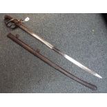 An 1821 British light cavalry troopers sword with metal scabbard - - NOTE: Please read 'Important
