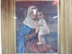 A large print depicting Mother and Child,