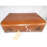 A good quality vintage leather suitcase.