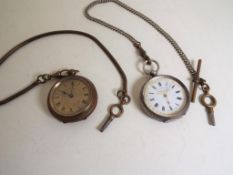 Two lady's pocket watches of which one with .