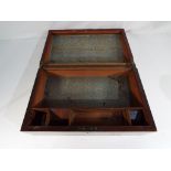 A large Victorian wooden rectangular box, formerly writing slope,