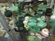 Three shelves of ceramics to include Sylvac and Carltonware (qty)