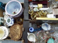 A good mixed lot consisting of three boxes containing a large quantity of glassware, plated ware,