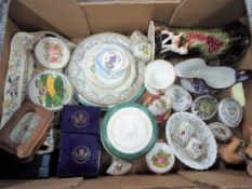A box containing a mixed lot of ceramics by Royal Doulton, Royal Albert Old Country Roses,