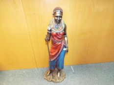 African lady statue,