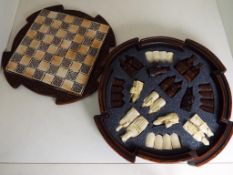 An unusual chess set,