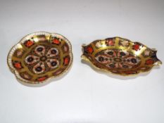 Royal Crown Derby - a Royal Crown Derby pin dish decorated in the Imari pattern 1128,