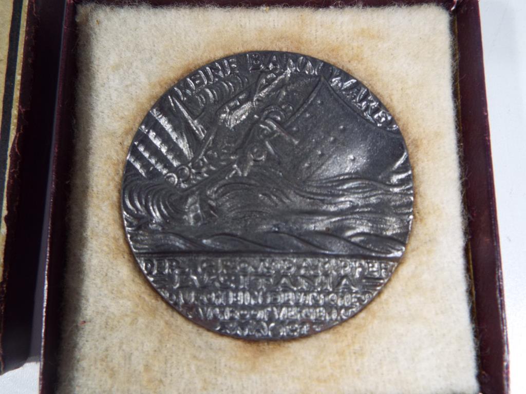 The Lusitania (German) Medal - an exact replica of the medal designed in Germany and distributed to - Image 3 of 3