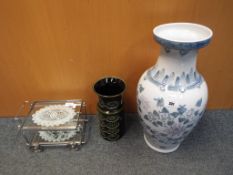 A good lot to include a Royal Winton vase in green 25cm (h),