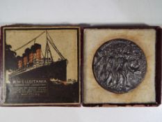 The Lusitania (German) Medal - an exact replica of the medal designed in Germany and distributed to