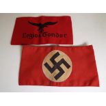 World War Two (WW2) - a German Kampfbinde Standard NSDAP armband, 11 cm x 21.