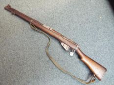 A deactivated (with certificate) Lee Enfield Mark 3* rifle.