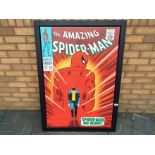 Marvel Comics Group - a large colour print on canvas 'The Amazing Spider-Man' issued in a limited