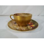 Royal Worcester - a large cup and saucer