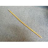 A bamboo Swagger stick with white metal