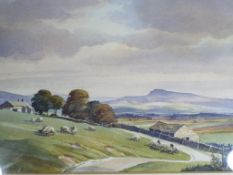 P H Marriner - a watercolour depicting Ingleborough from Chapel-le-Dale, signed lower left,