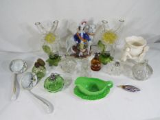 A good mixed lot to include a Staffordshire flatback, Carlton ware,