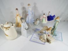 Coalport / Royal Doulton / Lladro - a collection of figurines comprising Coalport,