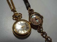 A 9ct gold Rotary watch set with mother of pearl dial,