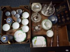 A good mixed lot comprising plated ware, glass ware, Great Britain sterling coin collection,