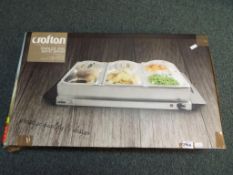 A Crofton Professional stainless steel buffet server in original box