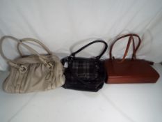 Three good quality handbags, one marked Rosetti,