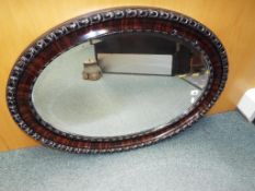 A good quality large bevel edged wall mirror,