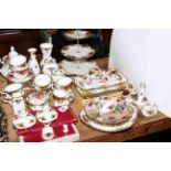 Collection of Royal Albert Old Country Roses teaware, ornaments, three tier cakestand,