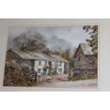 Judy Boyes, Lakeland Cottage, watercolour, signed lower left,