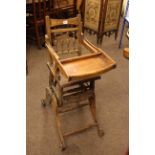 Early 20th Century metamorphic child's high chair