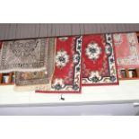 Collection of five various rugs and runners including Chinese and Belgian