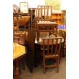 Oval mahogany extending dining table and leaf,