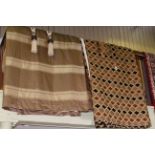 Two pairs of good quality lined curtains and tie backs,