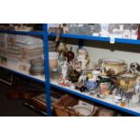 Quantity of boxed collectors plates, Royal Doulton character jug, toilet jug and bowl, jardinieres,