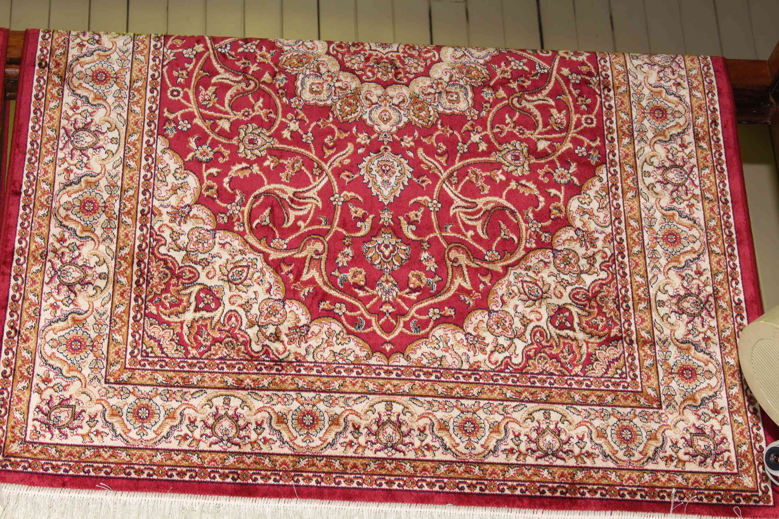 Keshan rug with a red ground 1.90 x 1.