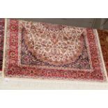 Keshan rug with a beige ground 1.90 x 1.