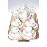 Royal Albert 'Moss Rose' twenty seven piece tea set