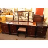 Stag Minstrel five piece bedroom suite comprising dressing table, stool,