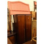 Stag Minstrel double door wardrobe and upholstered 4'6 headboard