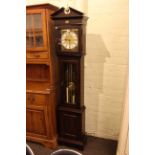 Brass faced double weight longcase clock