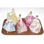 Five Royal Doulton ladies including Southern Belle and Alexandra