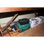 Large collection of fishing rods, landing nets, reels,