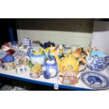 Collection of novelty teapots,