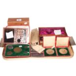 Medals, boxed weights, Parker fountain pen,