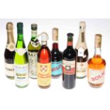 Eight bottles of wines and spirits