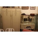 Louis style wardrobe, dressing table, two pedestals,