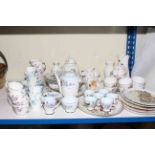 Assorted teawares, Aynsley china, Royal Albert collectors plates,