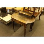 Early 20th Century oak ladies writing desk and two 19th Century elbow chairs (3)