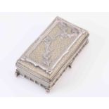 A FINE ART DECO SILVER AND SHAGREEN JEWEL BOX, London 1918,