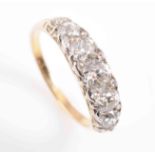 A MID VICTORIAN DIAMOND RING,